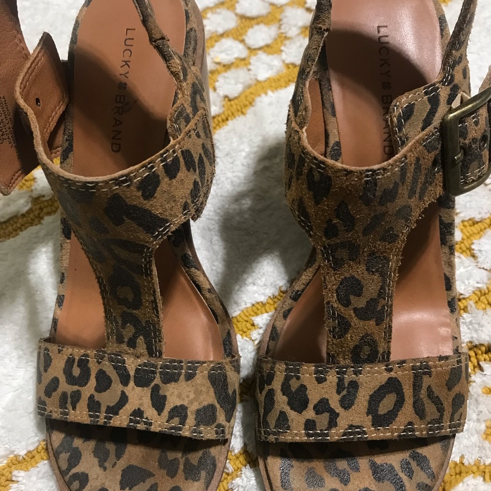 Leopard print sandals